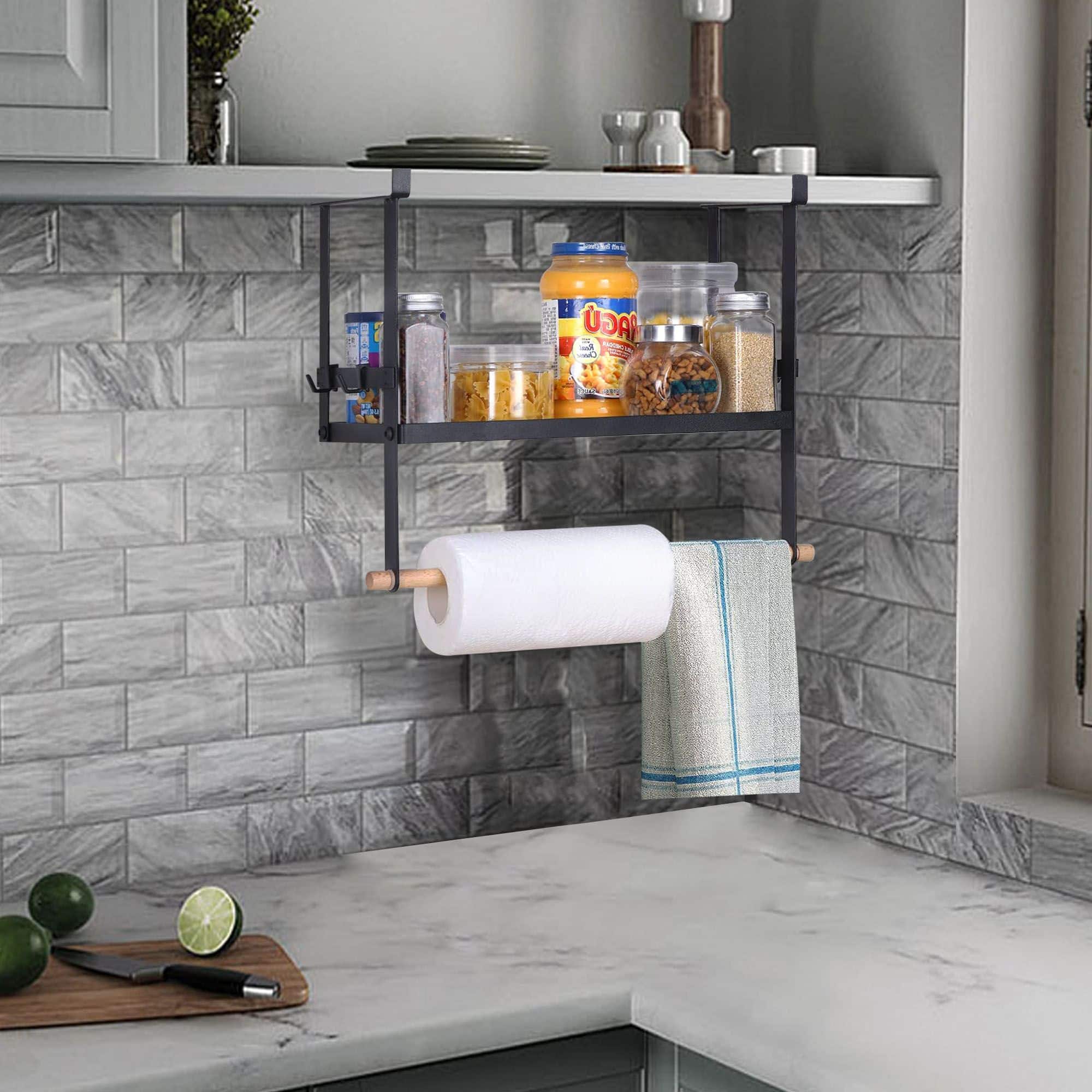 NEX Under Cabinet Storage Shelf with Paper Towel Holder